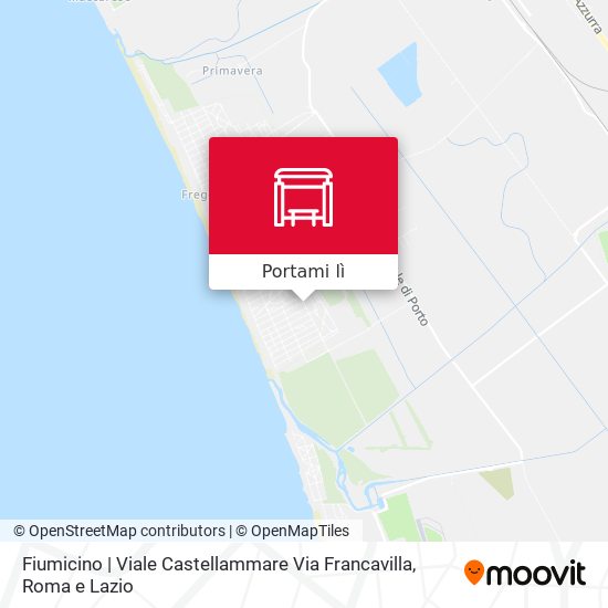 Mappa Fiumicino | Viale Castellammare Via Francavilla