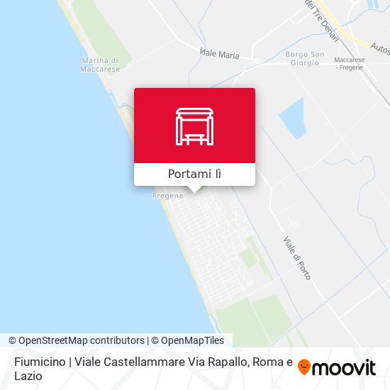 Mappa Fiumicino | Viale Castellammare Via Rapallo