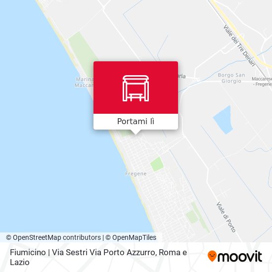 Mappa Fiumicino | Via Sestri Via Porto Azzurro