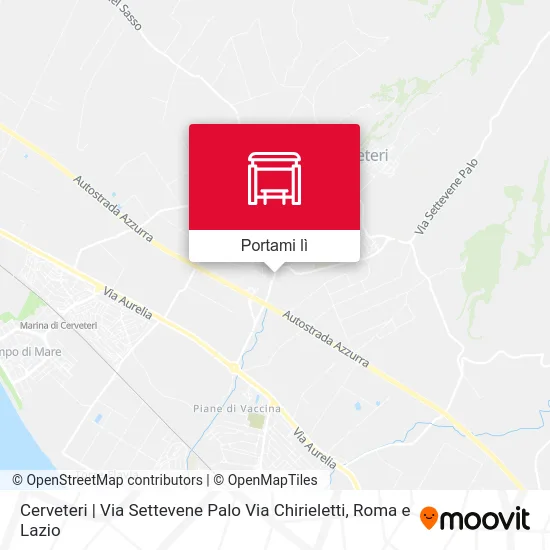 Mappa Cerveteri | Via Settevene Palo Via Chirieletti
