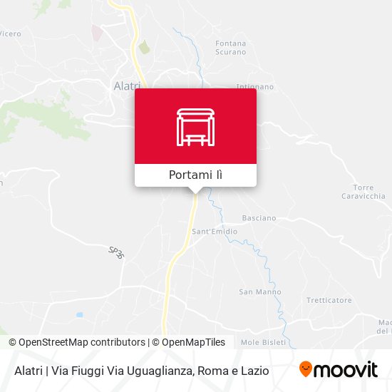 Mappa Alatri | Via Fiuggi Via Uguaglianza
