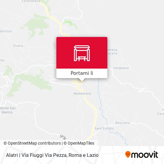 Mappa Alatri | Via Fiuggi Via Pezza