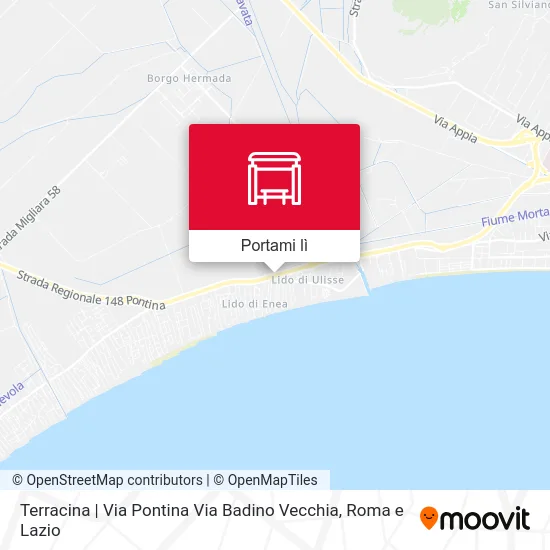 Mappa Terracina | Via Pontina Via Badino Vecchia