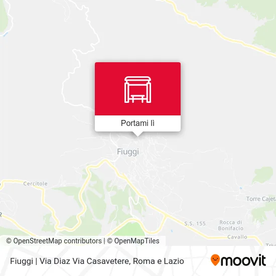 Mappa Fiuggi | Via Diaz Via Casavetere