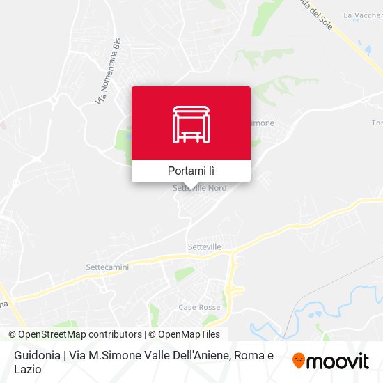 Mappa Guidonia | Via M.Simone Valle Dell'Aniene