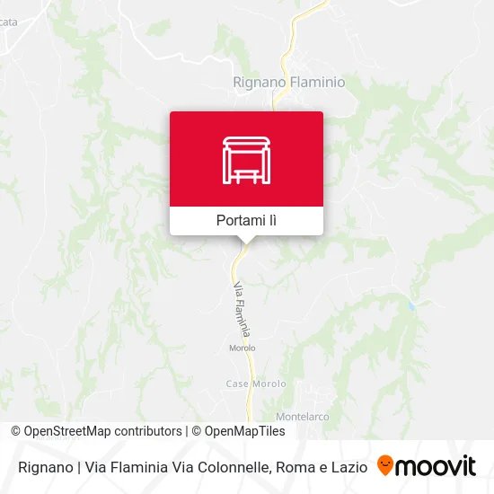 Mappa Rignano | Via Flaminia Via Colonnelle