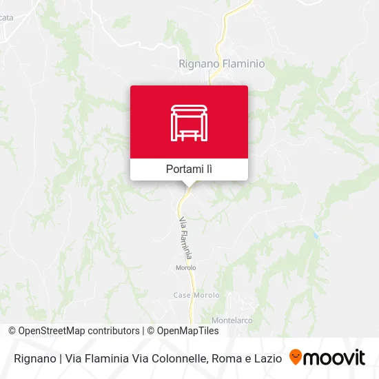 Mappa Rignano | Via Flaminia Via Colonnelle