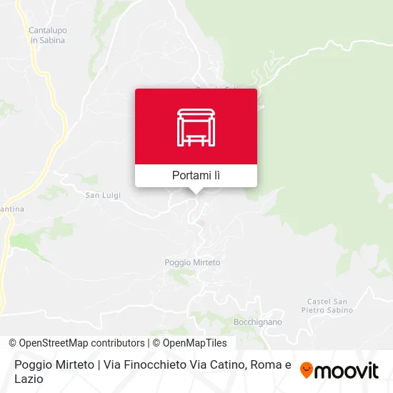 Mappa Poggio Mirteto | Via Finocchieto Via Catino