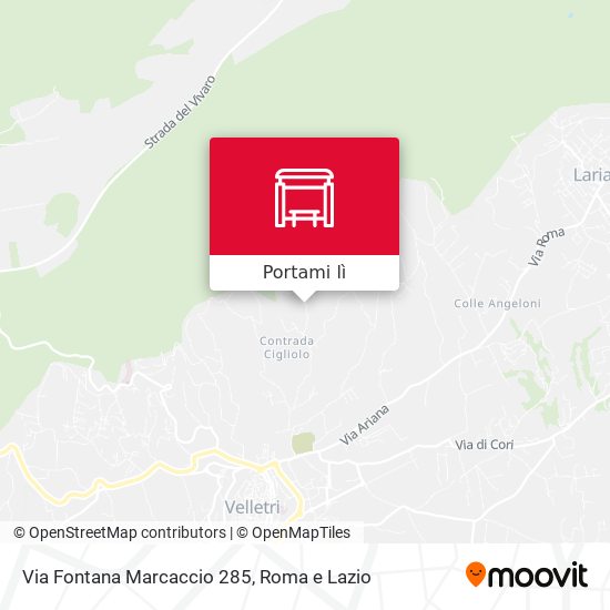 Mappa Via Fontana Marcaccio 285