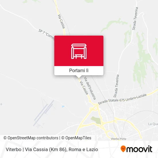 Mappa Viterbo | Via Cassia (Km 86)