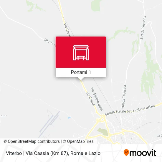 Mappa Viterbo | Via Cassia (Km 87)