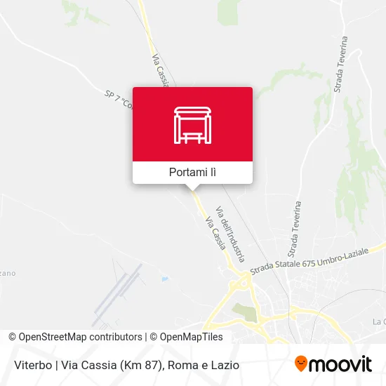 Mappa Viterbo | Via Cassia (Km 87)