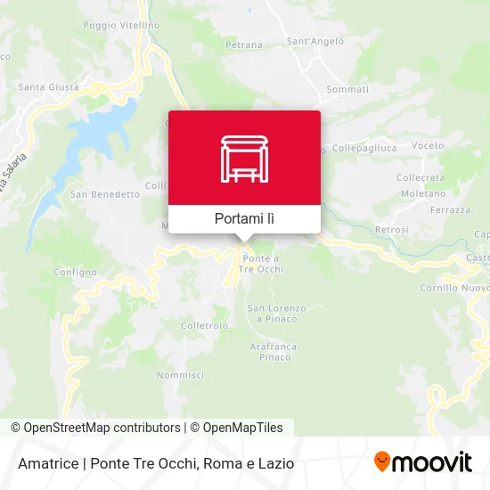 Mappa Amatrice | Ponte Tre Occhi