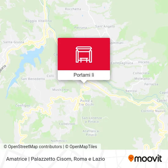 Mappa Amatrice | Palazzetto Cisom