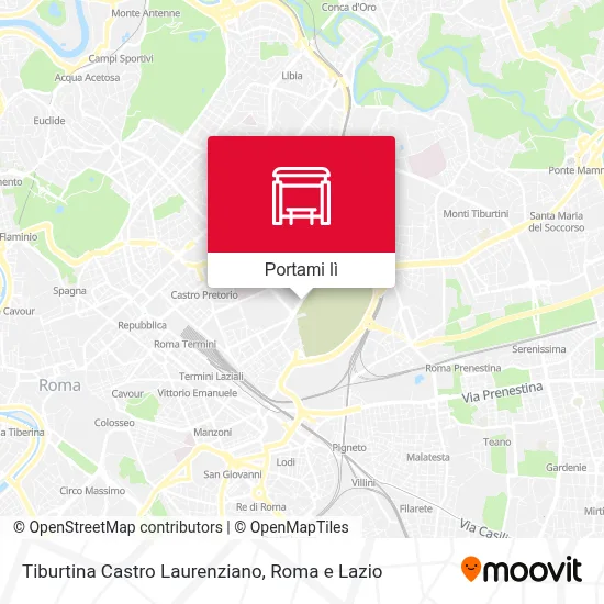 Mappa Tiburtina Castro Laurenziano