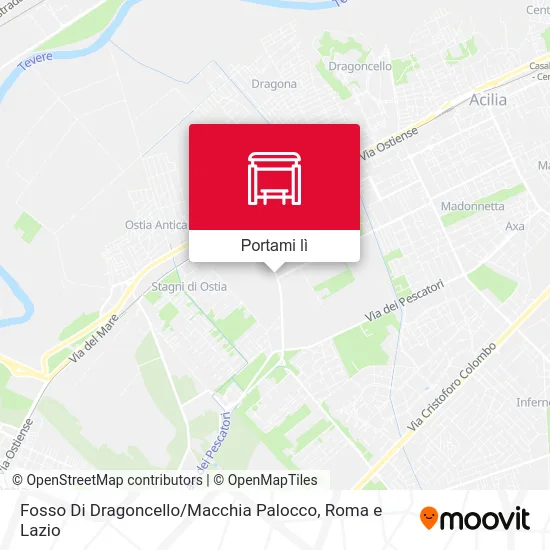 Mappa Fosso Di Dragoncello / Macchia Palocco