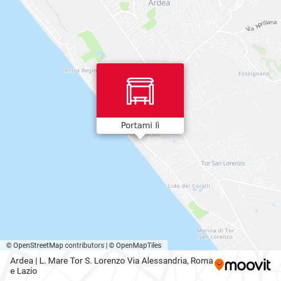 Mappa Ardea | L. Mare Tor S. Lorenzo Via Alessandria