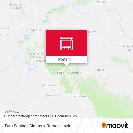 Mappa Fara Sabina | Cimitero