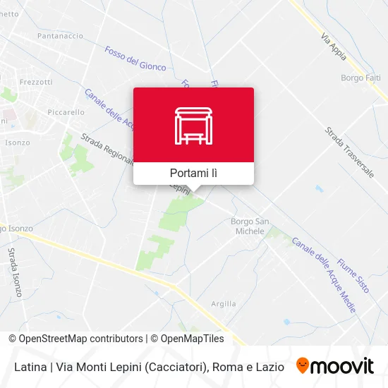 Mappa Latina | Via Monti Lepini (Cacciatori)