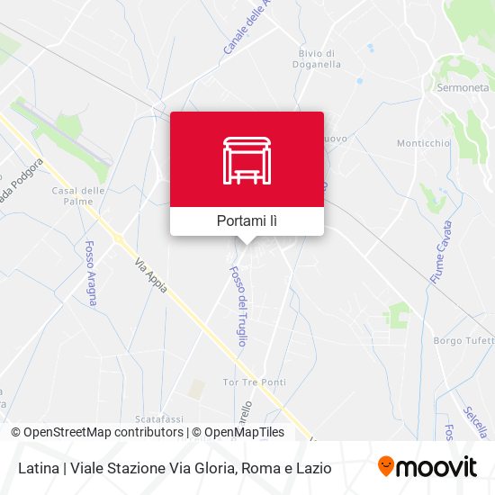 Mappa Latina | Viale Stazione Via Gloria
