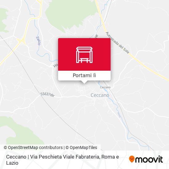 Mappa Ceccano | Via Peschieta Viale Fabrateria