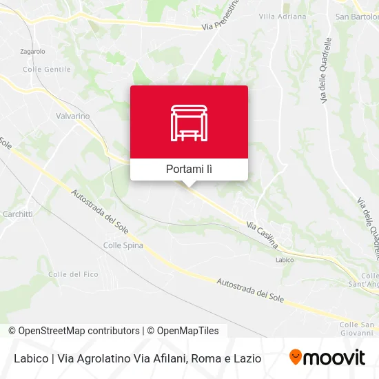 Mappa Labico | Via Agrolatino Via Afilani