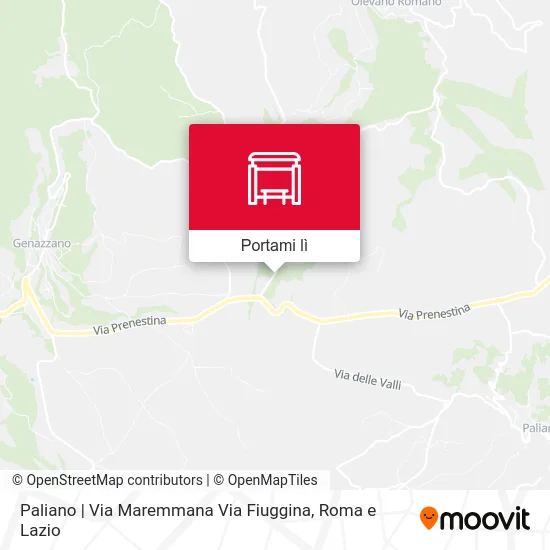 Mappa Paliano | Via Maremmana Via Fiuggina