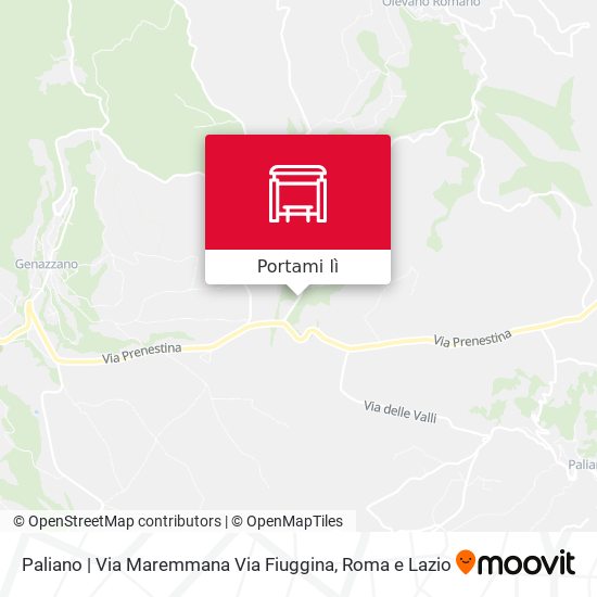 Mappa Paliano | Via Maremmana Via Fiuggina