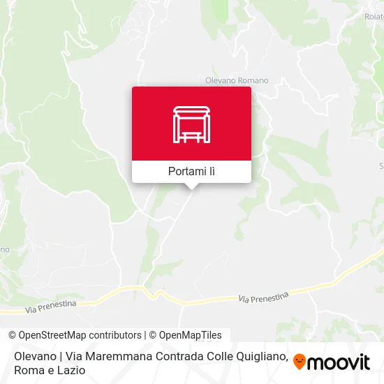 Mappa Olevano | Via Maremmana Contrada Colle Quigliano