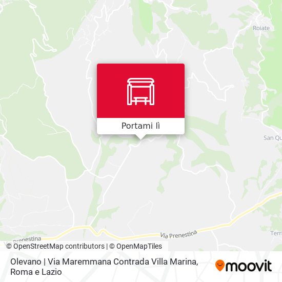 Mappa Olevano | Via Maremmana Contrada Villa Marina