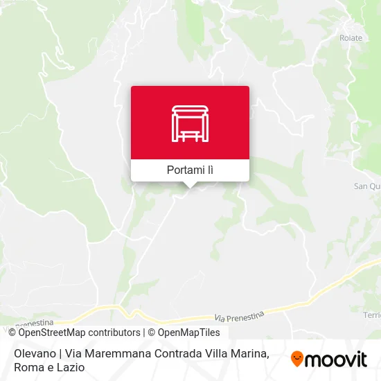 Mappa Olevano | Via Maremmana Contrada Villa Marina