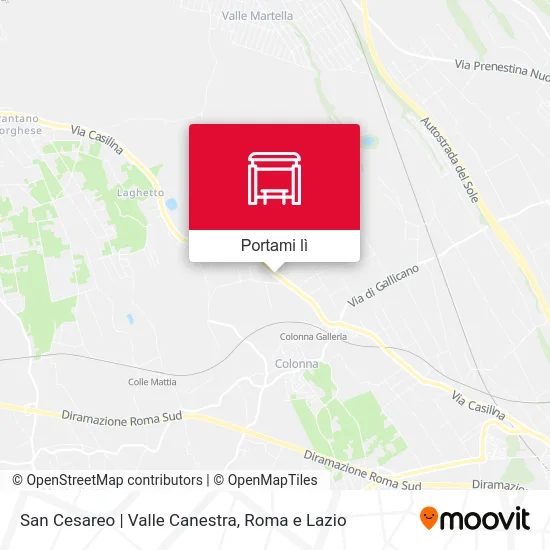 Mappa San Cesareo | Valle Canestra