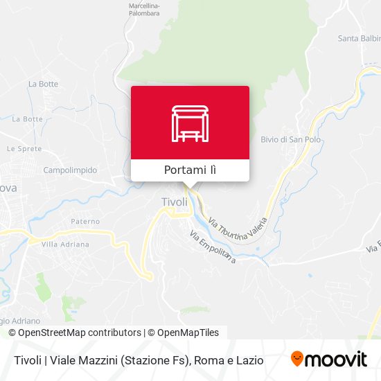 Mappa Tivoli | Viale Mazzini (Stazione Fs)