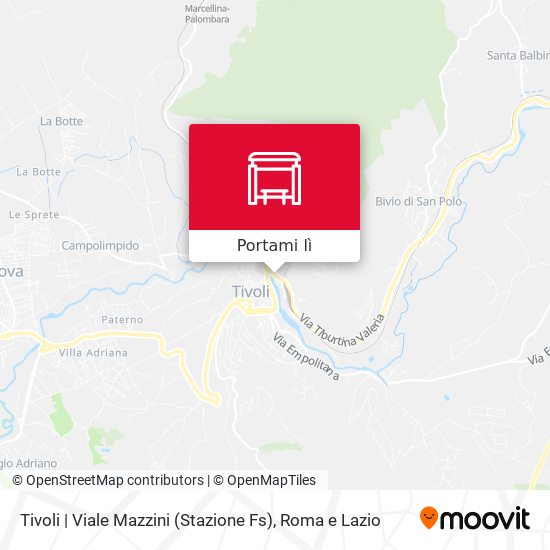 Mappa Tivoli | Viale Mazzini (Stazione Fs)