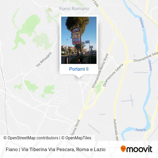 Mappa Fiano | Via Tiberina Via Pescara