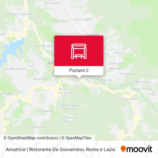 Mappa Amatrice | Ristorante Da Giovannino