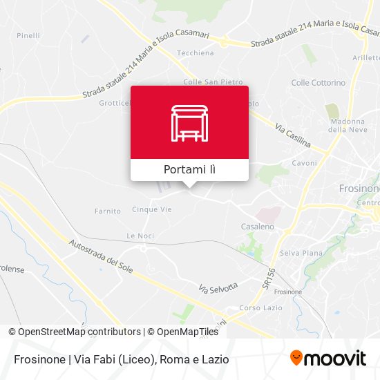 Mappa Frosinone | Via Fabi (Liceo)