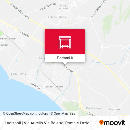 Mappa Ladispoli | Via Aurelia Via Boietto