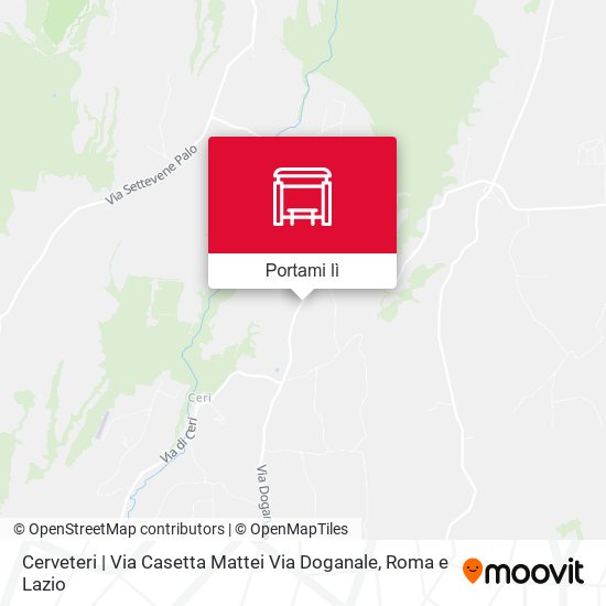 Mappa Cerveteri | Via Casetta Mattei Via Doganale