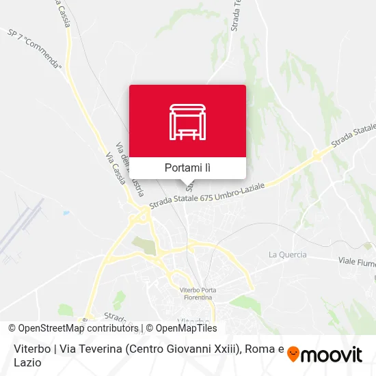 Mappa Viterbo | Via Teverina (Centro Giovanni Xxiii)