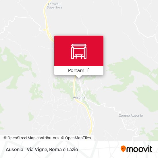 Mappa Ausonia | Via Vigne