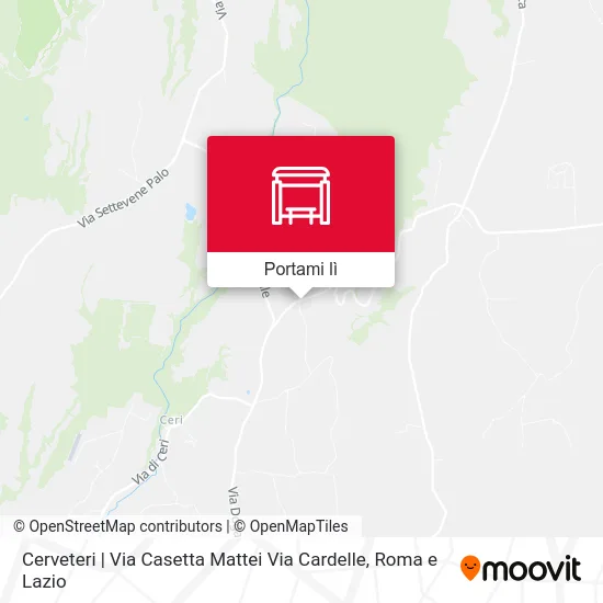 Mappa Cerveteri | Via Casetta Mattei Via Cardelle