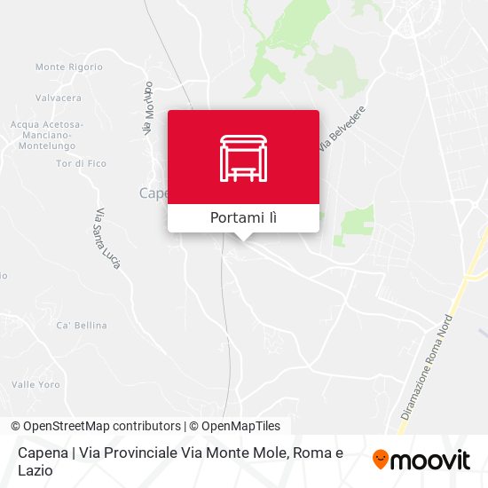 Mappa Capena | Via Provinciale Via Monte Mole
