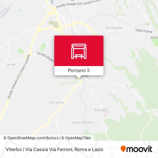 Mappa Viterbo | Via Cassia Via Ferroni