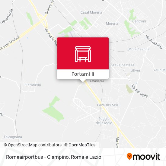 Mappa Romeairportbus - Ciampino