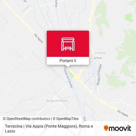 Mappa Terracina | Via Appia (Ponte Maggiore)