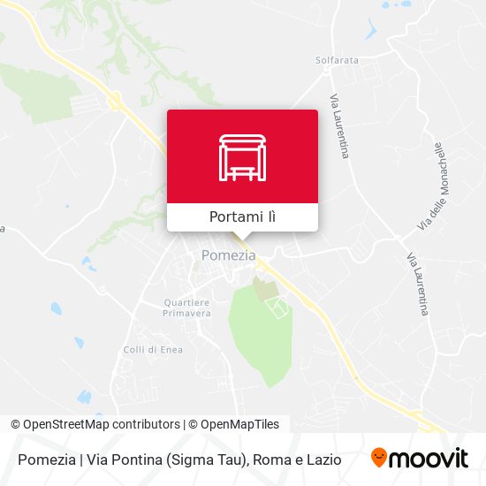 Mappa Pomezia | Via Pontina (Sigma Tau)