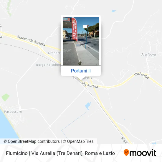 Mappa Fiumicino | Via Aurelia (Tre Denari)