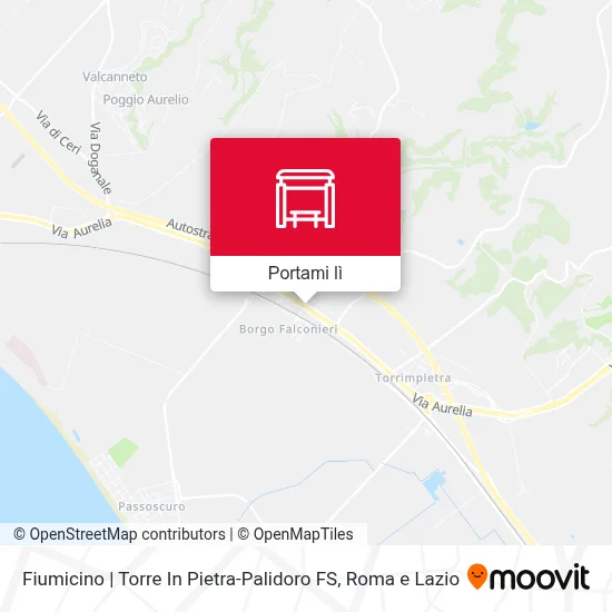 Mappa Fiumicino | Torre In Pietra-Palidoro FS
