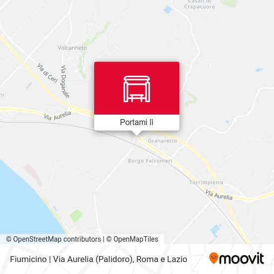 Mappa Fiumicino | Via Aurelia (Palidoro)